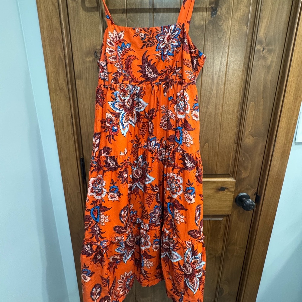 RHODE Vibrant Orange and Blue Dress